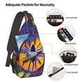 thumbnail image 4 of ZICANCN Sunflower Eye Strange Crossbody Sling Bag for Men Women - Casual Shoulder Backpacks for Travel Sport Climbing Runners Daypack, 4 of 9