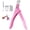 Pink, variant on MelodySusie Nail Clippers, with 15pcs Magnet Sizers, Adjustable Stainless Trimmer for Acrylic Nails, Rainbow