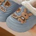 thumbnail image 4 of Gvdentm Baby Girl Slippers Boys Girls Shark Slippers for Toddler Kids - Cute Plush Warm Non-Slip Indoor Bedroom Winter Shoes(Light Blue,6.5), 4 of 7