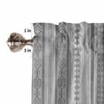thumbnail image 5 of Half Window Curtain 36 Inches Long, Grey Geometric Window Treatment Curtain Drapes, Modern Abstract Art Vintage Boho Small Tier Curtains for Bathroom Over Sink, 27.5"x36", 2 Panels, 5 of 7