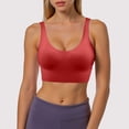 thumbnail image 2 of COMVALUE Women's Seamless Sports Style Bra Crop Top Vest Stretch Shapewear (Red, XL), 2 of 7
