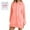 Pink, variant on TIANZEN Women's Long Sleeve Solid Color Pocket Hooded Medium Long Casual Loose Hoodie Cute Short Dresses Cute Long Dresses for Women Women's Casual