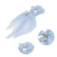 thumbnail image 3 of Unique Bargains 1 Pc Fashion Silver Wire Bow Scrunchies Blue, 3 of 4