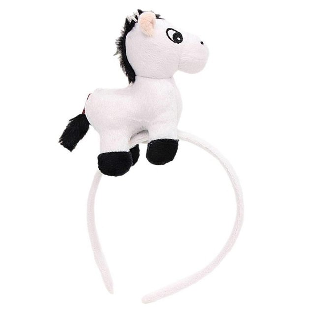 Children's Cartoon Horse Hair Hoop Comfortable Stretchy Headwear Stylish Hairband Daily Wear Play Costume brown