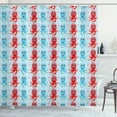 thumbnail image 1 of Ambesonne Octopus Shower Curtain, Love Themed Animals, 69"Wx84"L, Dark Coral Pale Blue, 1 of 3