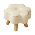 thumbnail image 2 of veasfak Small Foot Stool Modern with Wood Legs Rest Footstool for Couch Office Dorm beige, 2 of 9