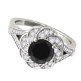 thumbnail image 3 of Aonejewelry 1.25 Ct. Ttw Black Diamond Wedding Engagement Ring In 10k Solid White Gold, 3 of 4