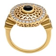 thumbnail image 5 of 18K Gold Over Brass Black Onyx & White Zircon Ring s.6 Jewelry RM-1735 TGR1009_E_6, 5 of 6