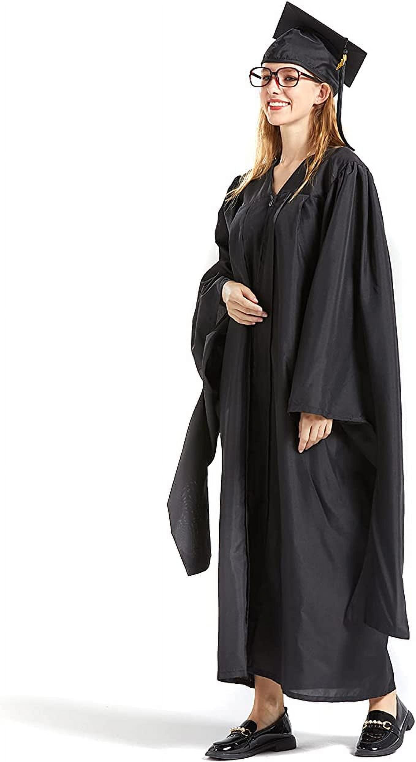 slim fit dress slacks Deluxe Master Graduation Gown Only-Black 54 (5'9