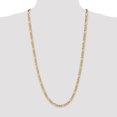 thumbnail image 4 of 14K Yellow Gold Figaro Chain Necklace 30 inch 5.25 mm Flat with Lobster Clasp, 4 of 4