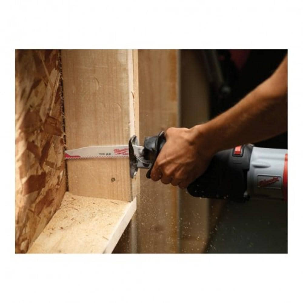 Milwaukee 48-00-5027 The Ax 12-Inch 5/8 Teeth Per Inch Super Sawzall Blade, 5 Pack