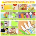 thumbnail image 3 of Juego de cuchillos Reaeon, 46 piezas para niños, para cocinar de verdad con tabla de cortar, 3 of 9