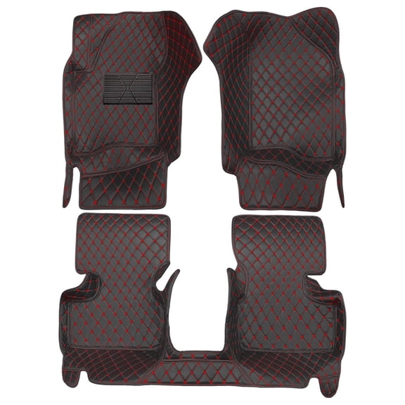 Tuqiang Car floor mats for Jeep Patriot 2009 2010 2011 2012 2013 2014 2015 2016 2017 Full Coverage Vehicle Floor Protection Black Red