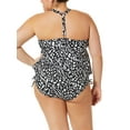 thumbnail image 5 of Terra and Sky Women's Plus Size Print Racer Back Swim Tankini Top, 5 of 6