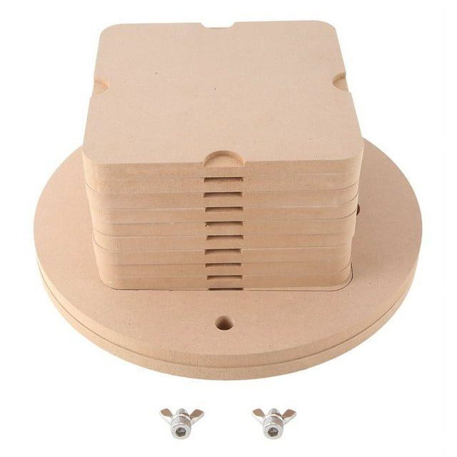 Pottery Wheel Bat System , Upgraded 12 Inch Round Outer Bat Tool Set with 6-Pack 7 Inch Square Inner Bats for Potters