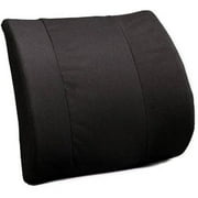 Angle View: Jobri BetterBack Deluxe Memory Winged Lumbar, Black