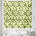 thumbnail image 1 of Vine Tapestry, Grapevine Pattern with Repeating Hand-Drawn Green Leaves Illustration, Fabric Wall Hanging Decor for Bedroom Living Room Dorm, 5 Sizes, Green Brown Cream, by Ambesonne, 1 of 1