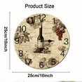 thumbnail image 2 of ZXCXRQFa Grapes Wine Glass Bottle Silent Non Ticking Round Wall Clock Home Decor Battery Operated Decorative for Living Room, Kitchen, Bedroom Clock Art, 2 of 7