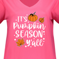thumbnail image 3 of Inktastic Thanksgiving It's Pumpkin Season Y'all with Fall Leaves Women's Plus Size V-Neck T-Shirt, 3 of 4