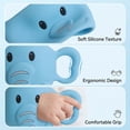 thumbnail image 4 of Baby Bottle Handle Accessory, Soft Silicone Grip Handle Replacement for Infant Feeding Bottles, Ergonomic Easy Hold Trainer Handle for Toddlers and Babies, Safe and Flexible Grip Attachment, Blue, 4 of 6