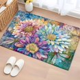 thumbnail image 3 of Spring Flowers Front Door Rugs 2x3 ft Bright Watercolor Pink Blue Purple Floral Leaf Dragonfly Small Rug for Entryway Non Slip Washable Bathroom Door Mat Absorbent Floor Mat for Indoor Entrance, 3 of 9
