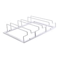 thumbnail image 3 of Estante para colgar copas de vino, estante para colgar copas, 3 filas, estante para copas de metal multipropósito debajo del estante para gabinetes, 3 of 8