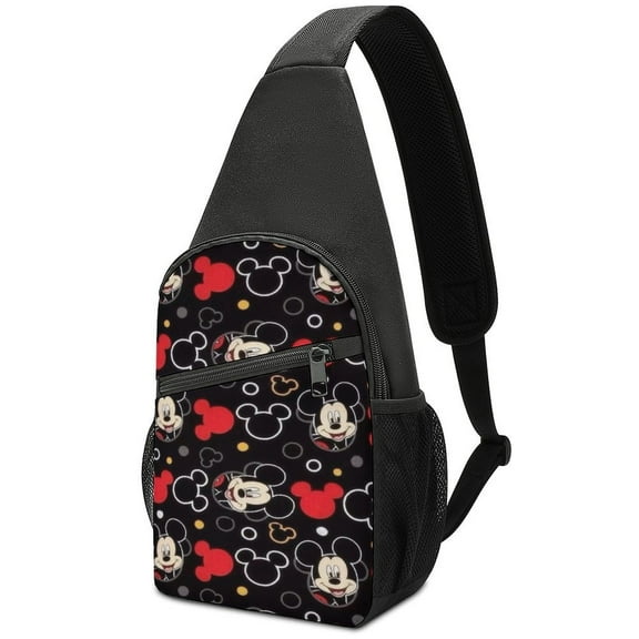 Mickey Crossbody Bags for Women Men Trendy Sling Bag Backpack Casual Chest Bag for Hiking Travel Gym