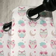 thumbnail image 3 of Ambesonne Owls Grommet Curtain, Birds Stars Moon Pastel, 50" x 108", Almond Green Pink Tan, 3 of 6