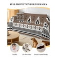 thumbnail image 4 of Brown Boho Couch Cover for 2 Cushion Couch, Farmhouse Aztec Southwest Ethnic Geometric Washable Love Seat Sofa Covers Slipcover, Throw Sofa Covers for Pets, Furniture Protector 71"x102", 4 of 9