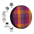 thumbnail image 5 of Bingfone Purple Yellow Buffalo Plaid Spare Tire Cover Weatherproof Universal Wheel Protectors For Rv Camper Travel Trailer Suv Truck 17 Inch, 5 of 9