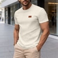 thumbnail image 5 of COSFO Short Sleeve Men's T-Shirts Casual Jacquard Shirt Summer Crew Neck Solid Classic Fit Men Tshirts Xl, 5 of 9