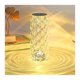 thumbnail image 1 of Lámpara de mesa de ambiente Crystal Rose, lámpara de noche for dormitorio, luz LED romántica que cambia de color, interruptor táctil recargable, control remoto, 1 of 7