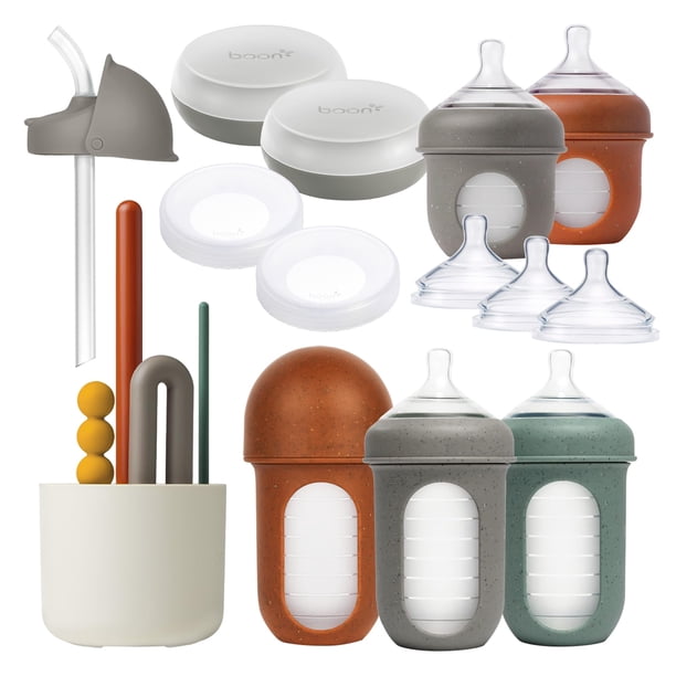 Set de Regalo de Biberones Boon Nursh para Bebé 120ml y 240ml - Esenciales
