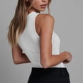 thumbnail image 4 of Slatcetga Body Sin Mangas Cuello Redondo Asimétrico Body De Punto Ajustado Ajustado Top para Citas XL Blanco, 4 of 6