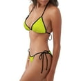 thumbnail image 2 of Disketp Yellow para Bañador de Dos Piezas para Mujer, Bikini Sexy Halter String, Conjunto de Bikini en Triángulo, 2 of 6