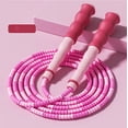 thumbnail image 2 of Adjustable 2.8M Kids Skipping Rope Soft Beaded Bamboo Knot Jump Rope Fitness Training Outdoor Indoor Sports Equipment, 2 of 7