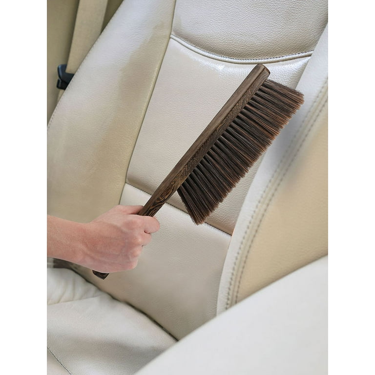 Cheers US Dusting Brush Hand Broom Cleaning Brushes-Soft Bristles Dusting  Brush for Cleaning Car/Bed/Couch/Draft/Garden/Furniture/Clothes,Wooden  Handle 