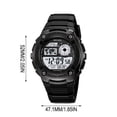 thumbnail image 3 of Digital Watch Luminous Sports Alarm Chronograph Countdown Timer Waterproof Multi Function Durable Easy Operation Night Use, for Running Hiking Camping Fitness Outdoor Work School Daily Wear, 3 of 6