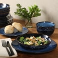thumbnail image 3 of 16 Piece Double Bowl Dinnerware Set, Cobalt Blue, Service for 4 (16pcs), 3 of 6