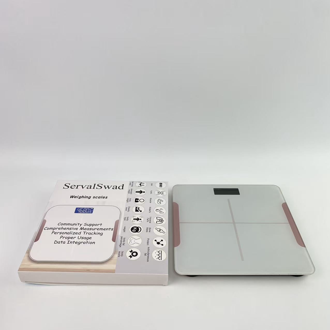 ServalSwad Weighing scales, Digital Bathroom Scale with Backlit LED Display, Highly Accurate & Measures Weight up to 400 lb/180kg, Batteries Included