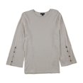 thumbnail image 2 of Alfani Blusa de manga con botones para mujer, beige, grande Alfani  Pull-over, 2 of 2