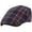 Navy blue, variant on Classic Scottish Cotton Tartan Check Flat Cap - Men's Fashion Country caps Outdoor Golf Sport Holiday