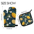 thumbnail image 2 of Yayeee Oven Mitts and Pot Holder Set of 2 Heat Resistant Kitchen Gloves Baking Hot Pad, Green Lemons, 2 of 5