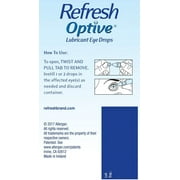 Refresh Optive Lubricant Eye Drops Non-Preserved Tears, 60 Single-Use Containers, 0.01 Oz (0.4 Ml), 3-Pack