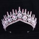 thumbnail image 1 of Zhuge Tiara de boda para novia, diadema de princesa, corona nupcial, joyería para el cabello con diamantes de imitación de cristal, decoración para novia, cumpleaños, graduación, boda (rosa), 1 of 4
