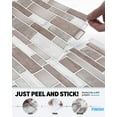 thumbnail image 6 of Peel and Stick Backsplash Tiles - 10-Sheet Pack, 12" x 12" Subway 3D Wall Panels, Easy Installation, 6 of 7