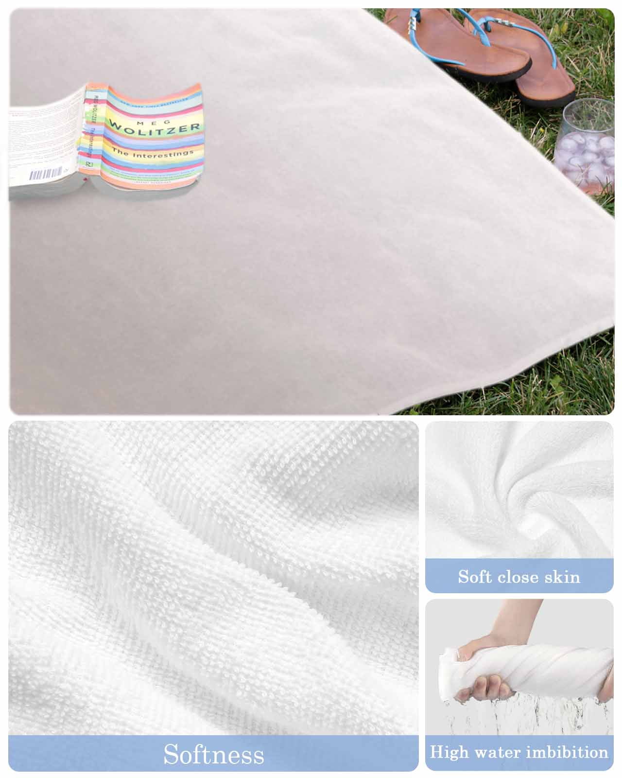 Beige Ombre Beach Towels Oversized Super Absorbent, White Gradient Modern Abstract Art Lightweight Bath Towel Quick Dry Sets For Bathroom/Pool/Rv Camping/Beach Play/Gym Room/Picnic 35"x70"