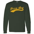 thumbnail image 4 of Green Bay Baseball Script - Hometown Pride, Pitcher Long Sleeve T Shirt - Small - Forest, 4 of 6