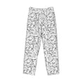 thumbnail image 4 of Goofa Black White Music Printed Soft Pajama Pants for Men, Wide Leg Comfy Casual Lounge Yoga Pants-X-Large, 4 of 9