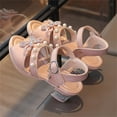 thumbnail image 7 of Viluyesy Girls Rhinestone Bow Sandals Kids Pointed Dress Heels Summer Wedding Party Performance Princess Shoes Pink Size 2 M, 7 of 7